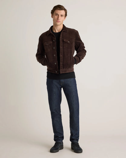 Organic Stretch Corduroy Trucker Jacket - S / Seaweed