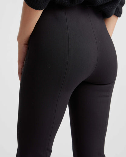 Ultra-Stretch Ponte Pintuck Ankle Pants - XS / Ecru
