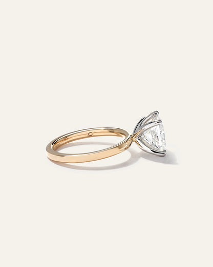 Lab Grown Diamond Princess Comfort Fit Engagement Ring - 2.5ct - 4 / Yellow Gold