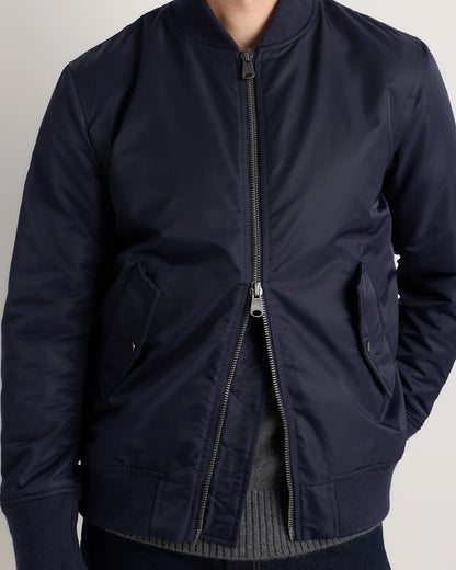 Flight Nylon Bomber Jacket - S / Navy