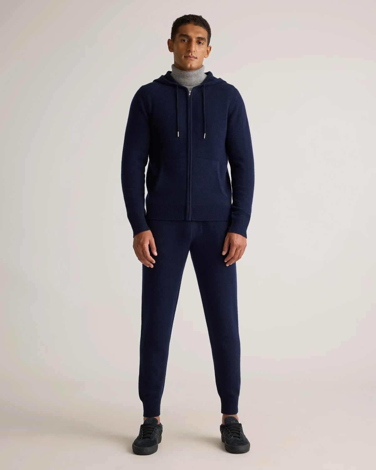 Mongolian Cashmere Full-Zip Hoodie - S / Teak