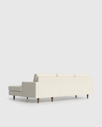 Atlas Midcentury Chaise Sectional in Performance Chenille Linen Blend - 106" Right Arm / Sorrell