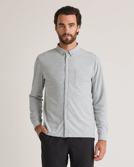 ProPique Performance Button Down - S / Light Grey