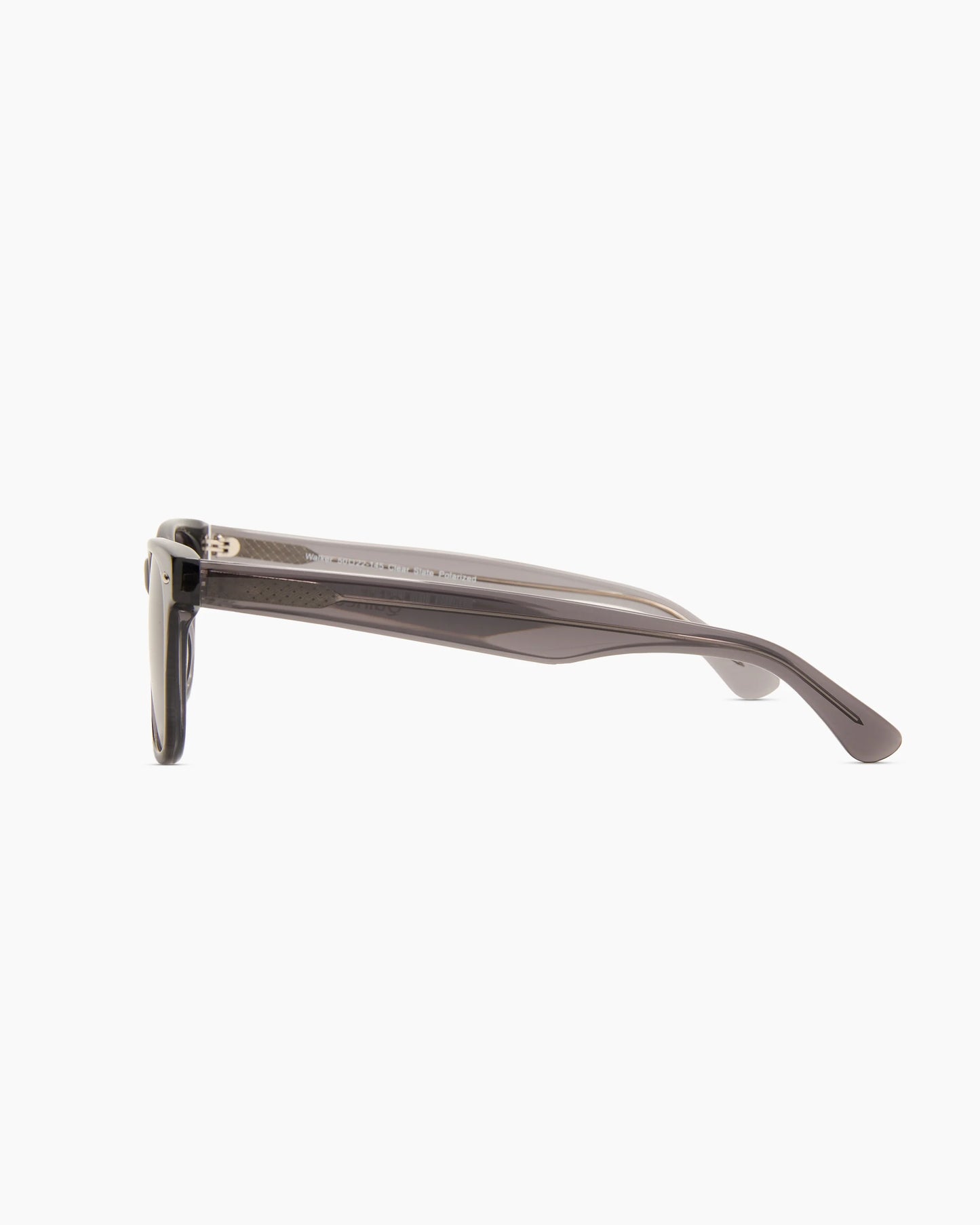 Walker Polarized Acetate Sunglasses - One Size / Clear Slate with Grey lens