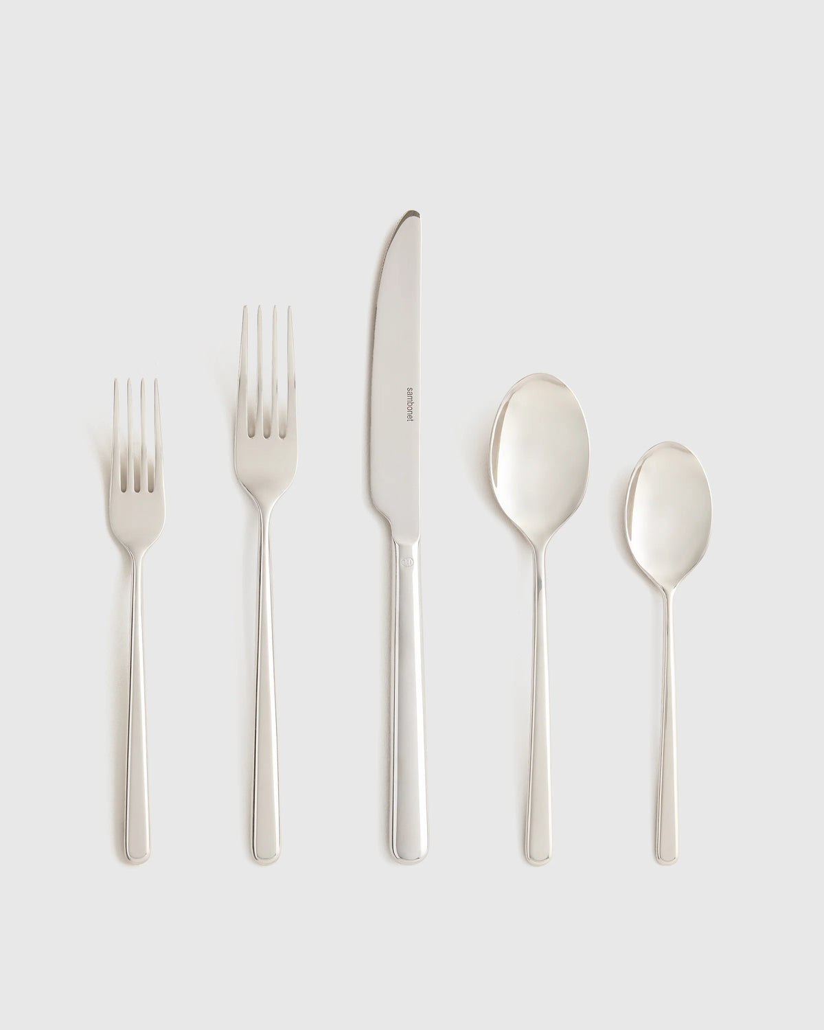 Gia Minimalist 20 Piece Flatware Set - One Size / Polished Stainless Steel