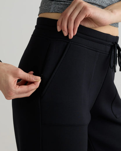 CloudComfort High-Rise Cropped Sweatpants - XS / Pebble Beige