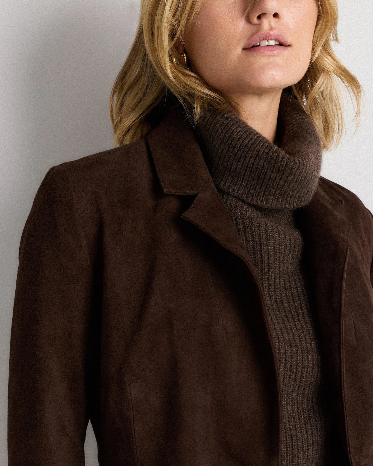 100% Suede Blazer - XS / Espresso Brown