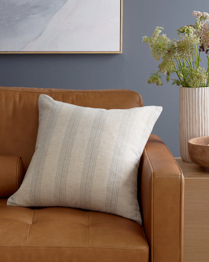 Neutral Stripe Pillow Cover - 20x20 / Natural