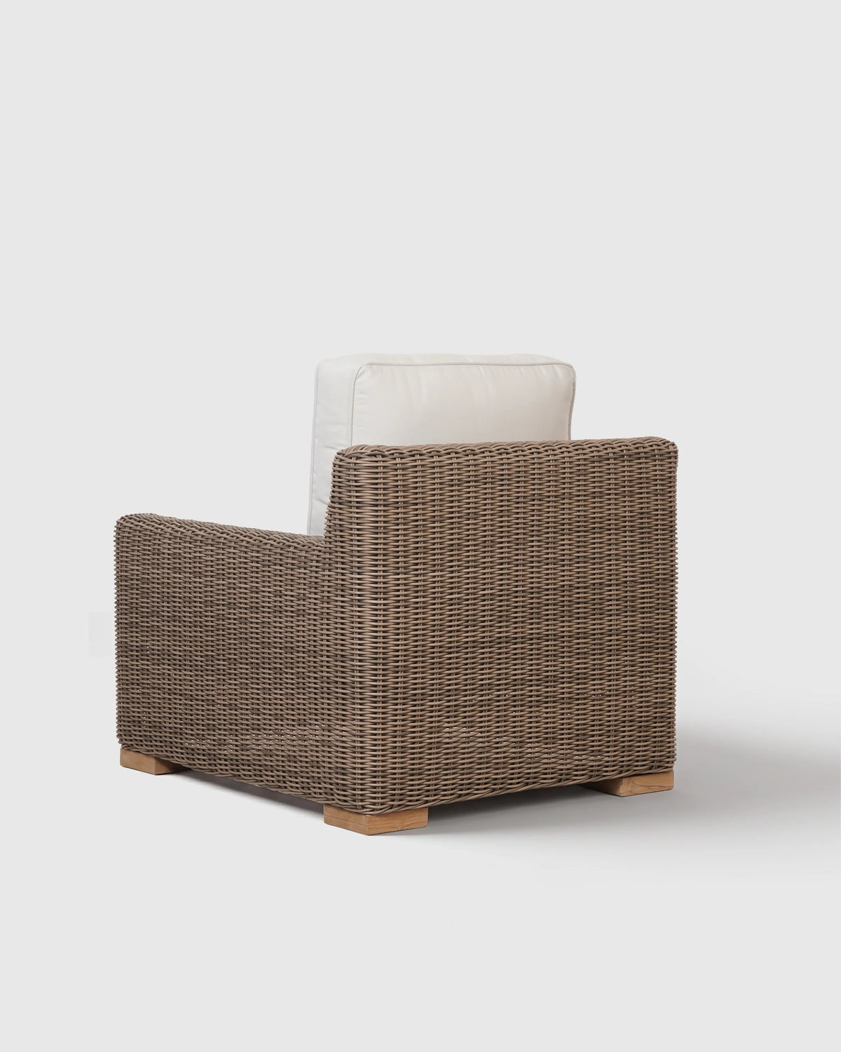 Classic All-Weather Wicker Outdoor Lounge Chair - One Size / Natural Weave