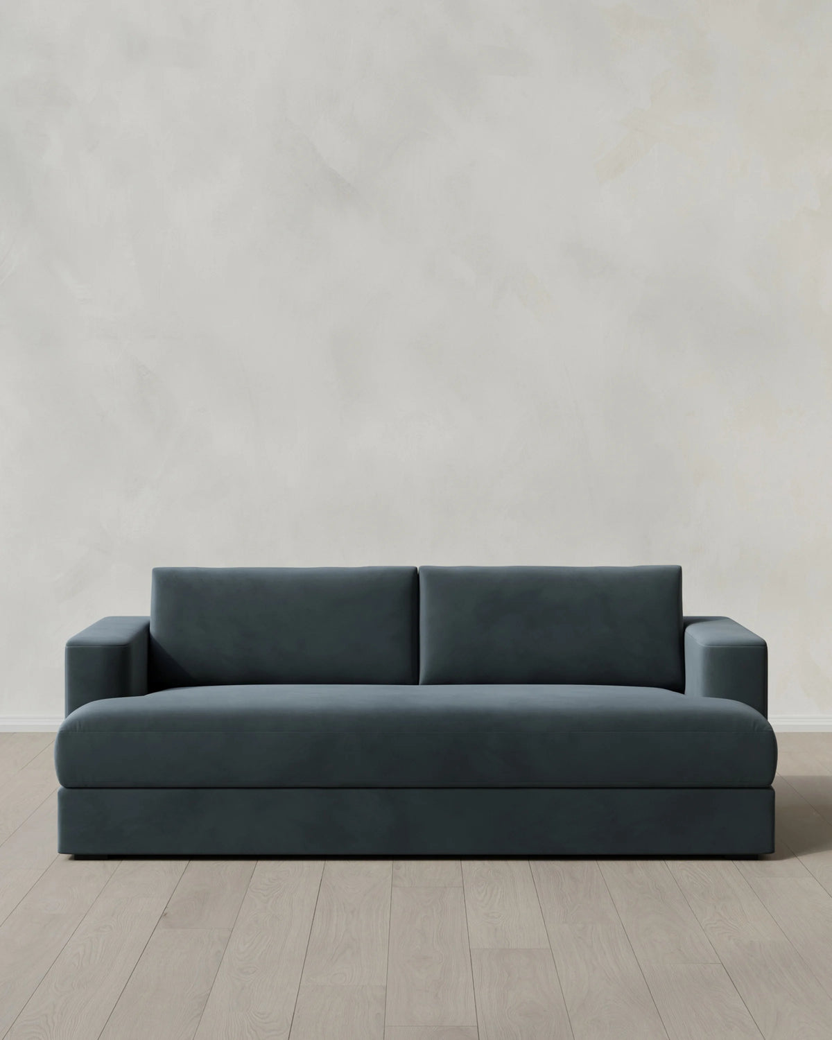 Sierra Curved Arm Sofa in Performance Velvet - 7ft / Sable
