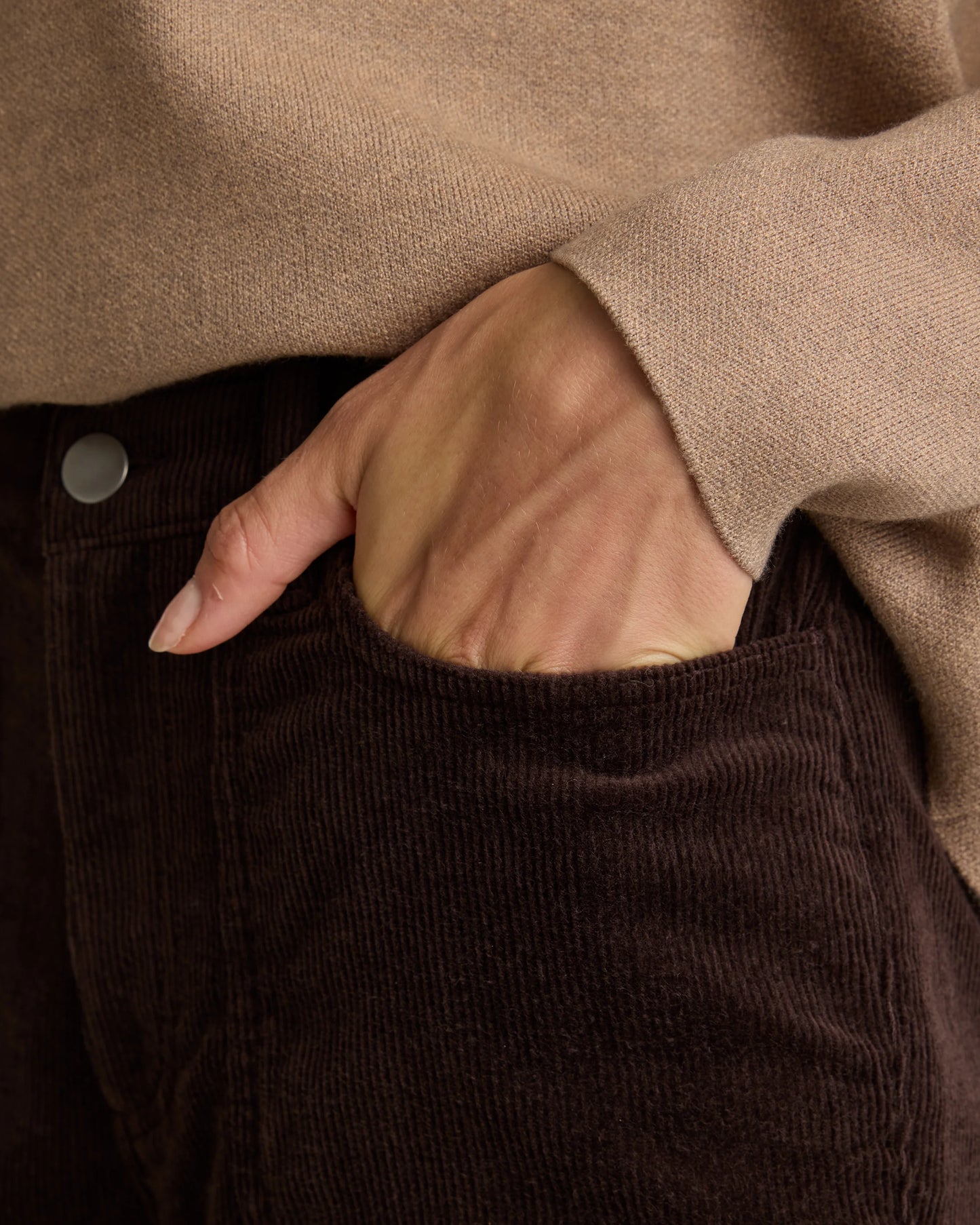 Organic Stretch Corduroy Flare Pants - 0 / Black