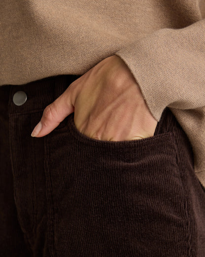 Organic Stretch Corduroy Flare Pants - 0 / Black