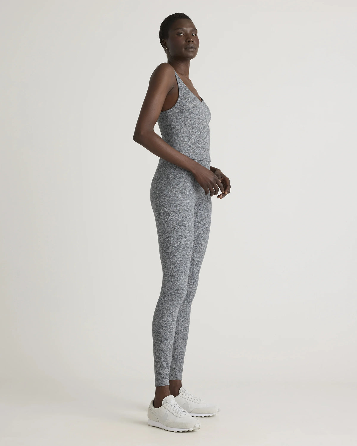 Ultra-Soft Strappy Cropped Tank - XS / Heather Grey