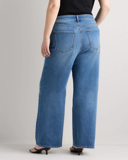 Bella Stretch Relaxed Straight Jeans - 33 / Atlantic Blue