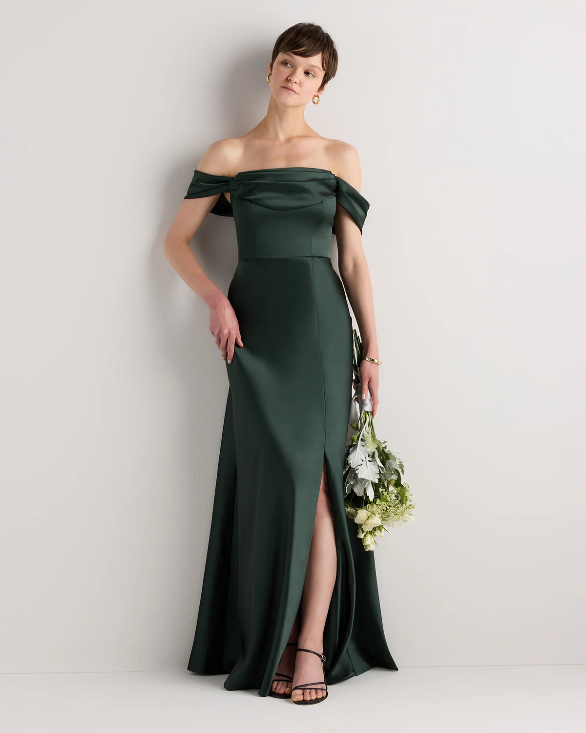 Aurora Stretch Satin Convertible Dress - 0 / Garden Sage Green