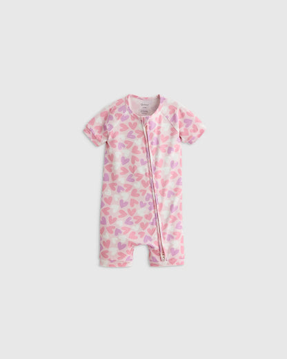 Bamboo Shortie Onesie Pajama - 0-3M / Blue Cars
