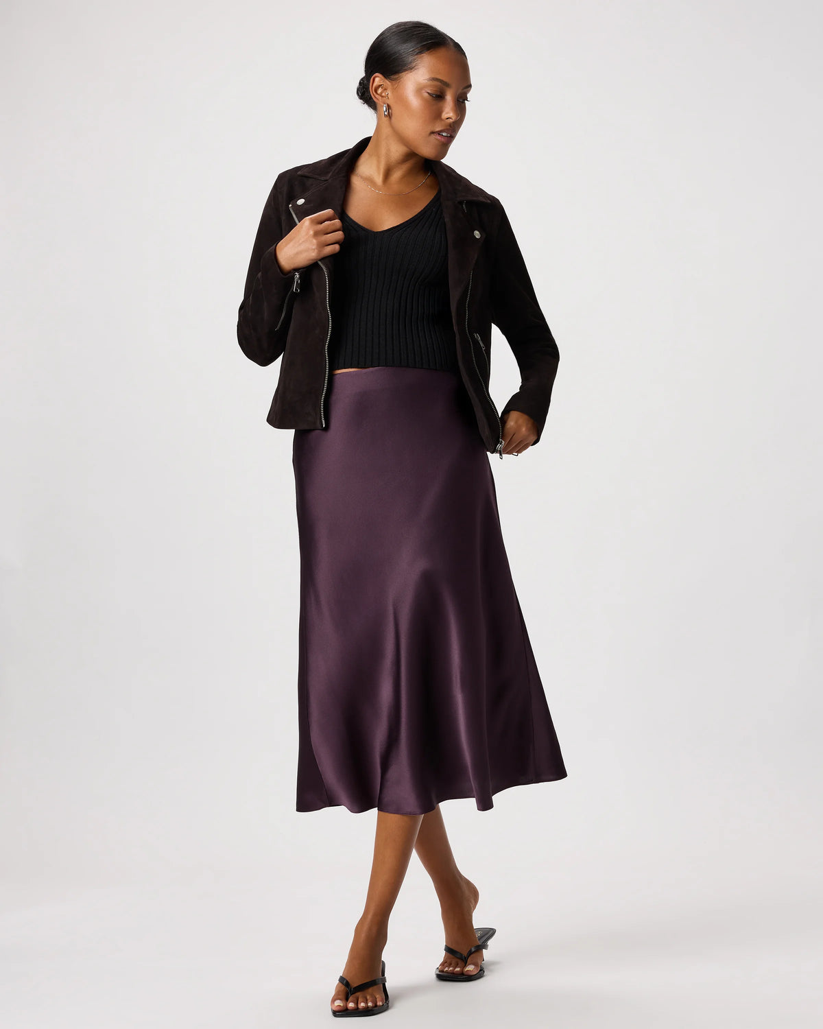 100% Washable Silk Skirt - XS / Champagne