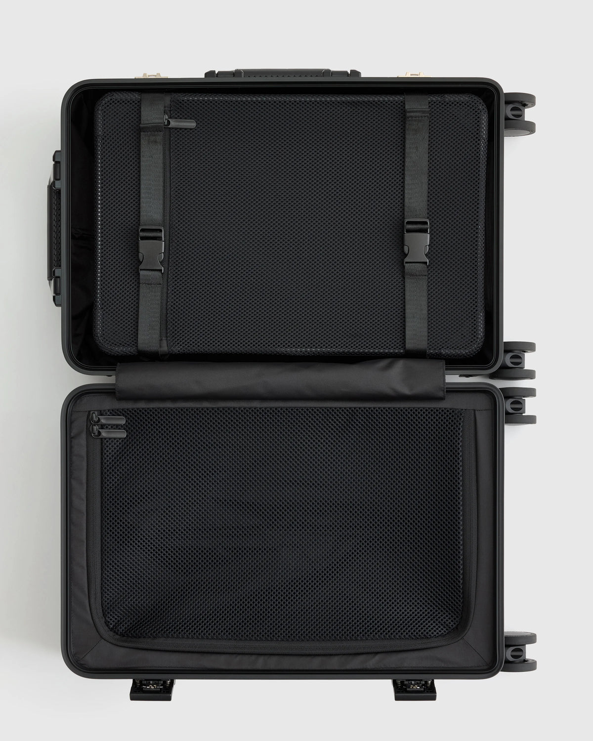 Aluminum Carry-On Suitcase - One Size / Black