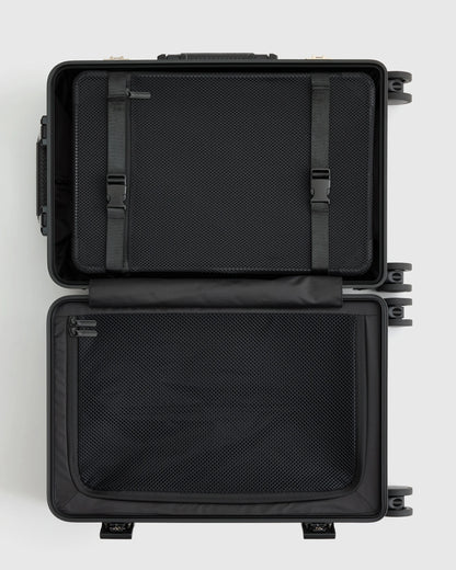 Aluminum Carry-On Suitcase - One Size / Black