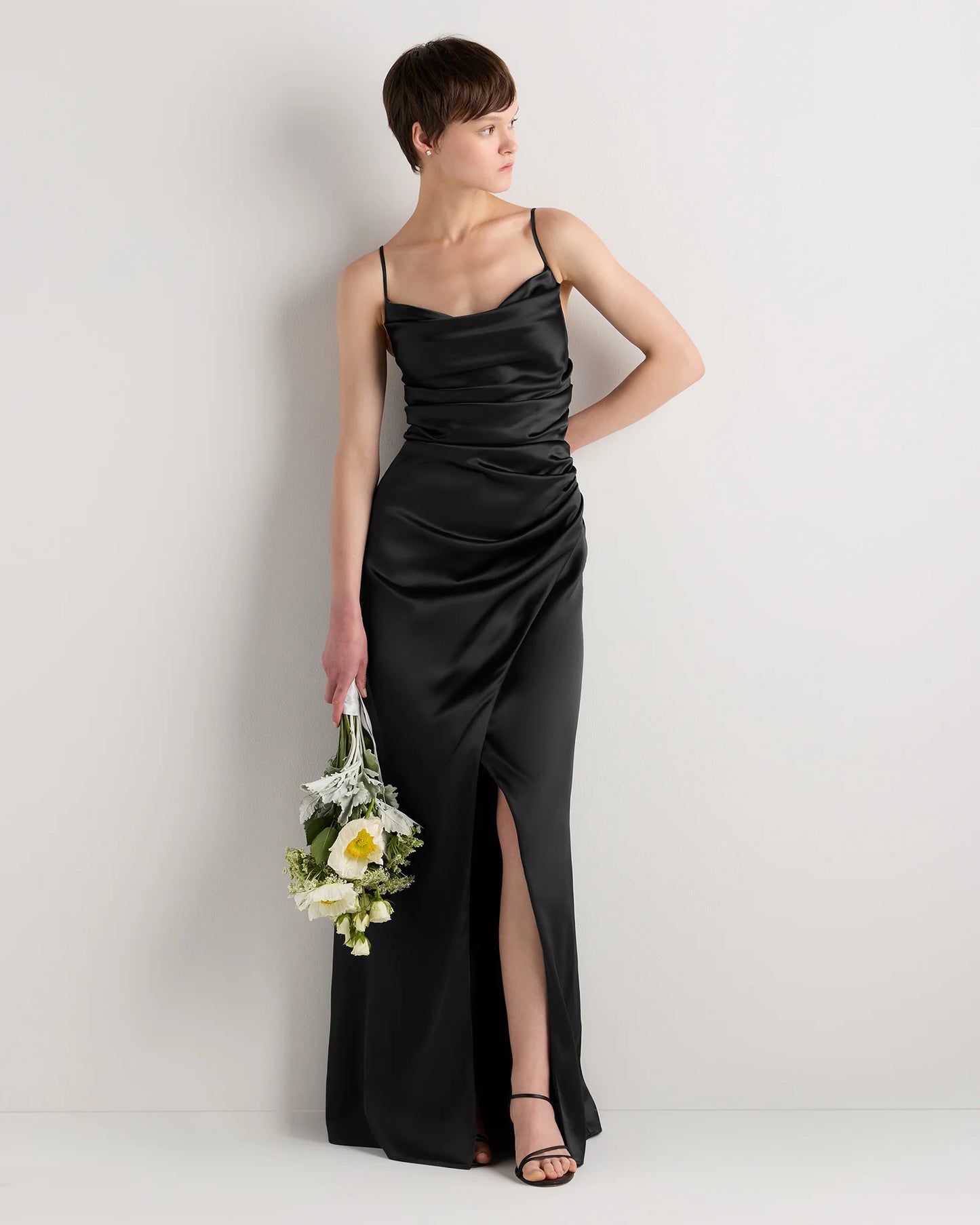 Juliette Stretch Satin Dress - 0 / Garden Sage Green