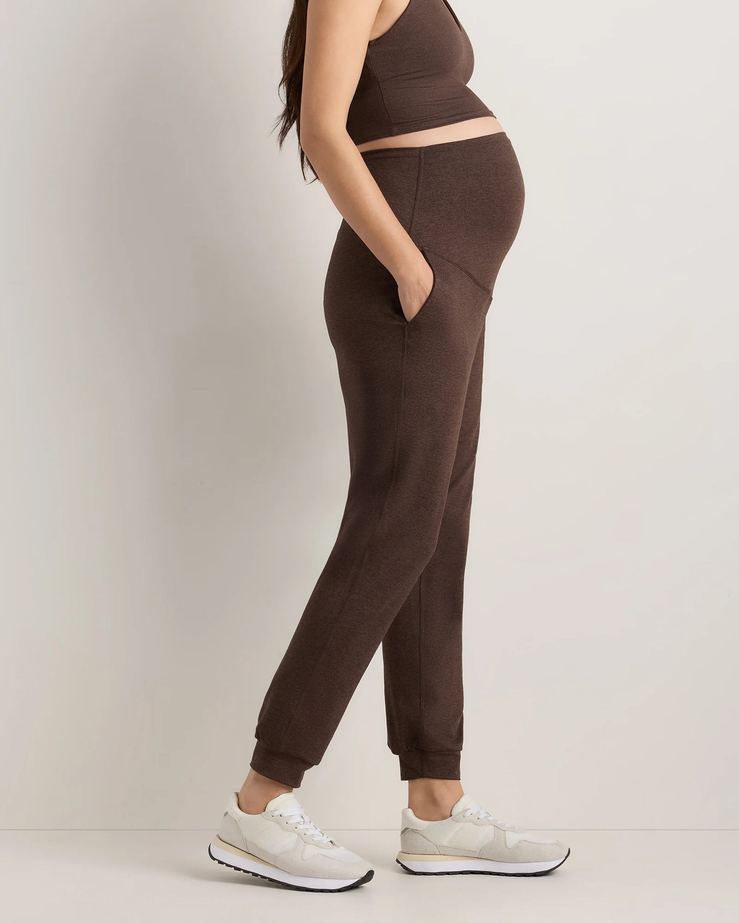 Ultra-Soft Maternity Joggers - XS / Heather Black