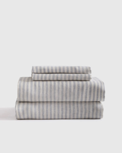 European Linen Sheet Set - Twin / Peach