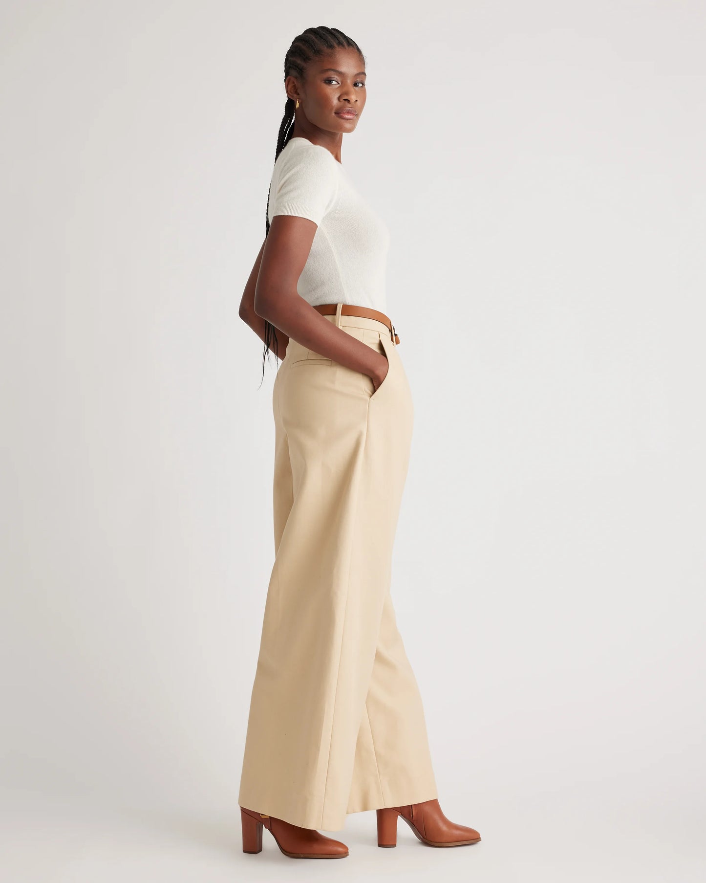 Mongolian Cashmere Tee - XS / Pale Custard Yellow