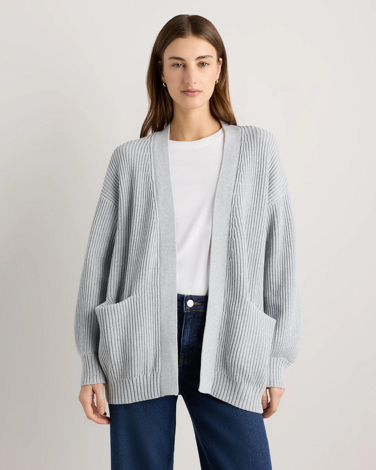 100% Organic Cotton Oversized Cardigan - XS / Camel
