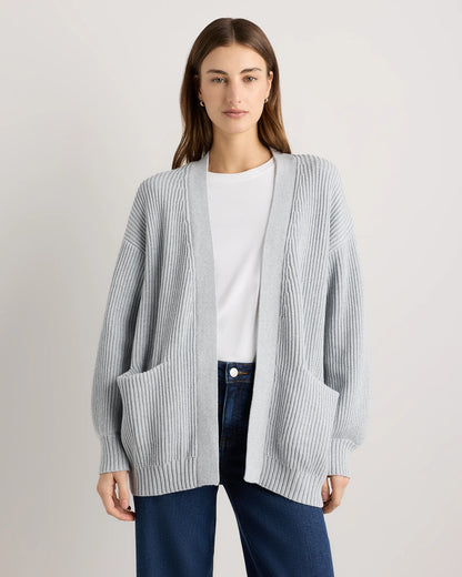 100% Organic Cotton Oversized Cardigan - XS / Camel