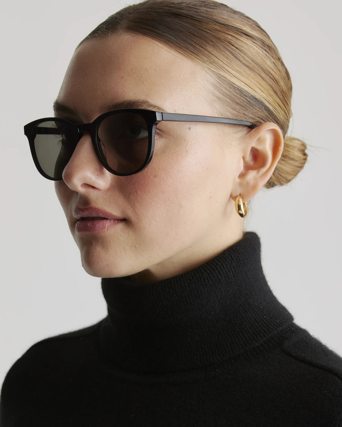 Charlie Polarized Acetate Sunglasses - Standard / Clear with Grey lens
