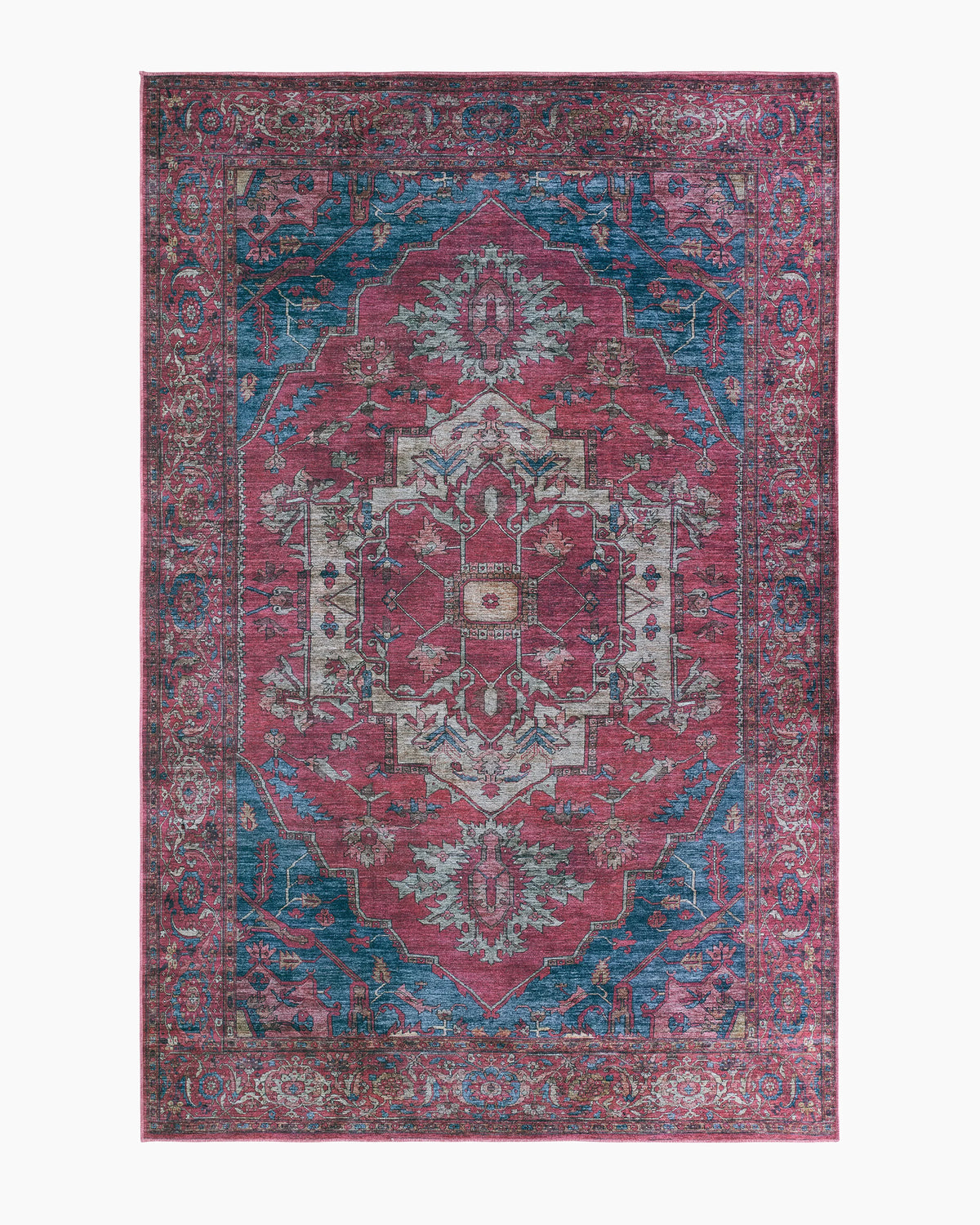 Ramona Performance Rug - 3'11" x 6' / Wine/Indigo