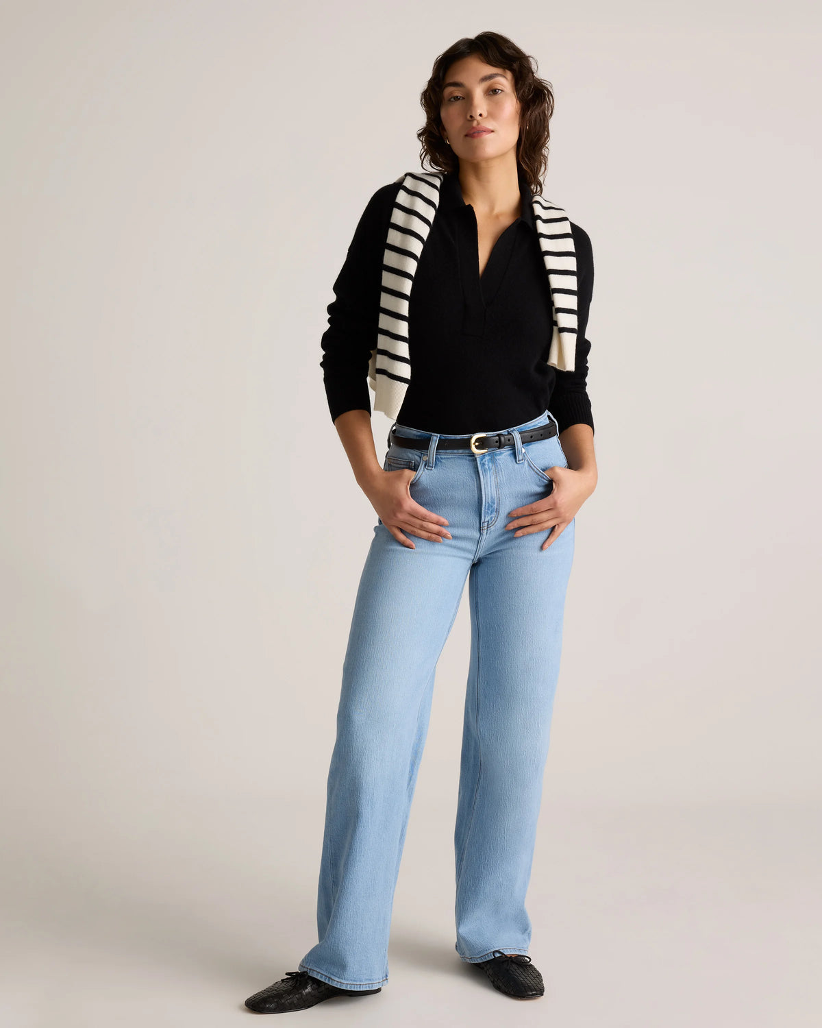 Bella Stretch Relaxed Straight Jeans - 24 / Obsidian Blue