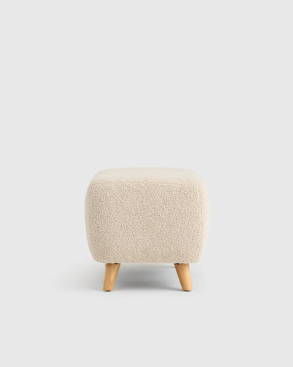 Teddy Boucle Petite Ottoman - One Size / Oatmeal