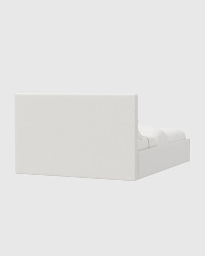 Square Bed in Performance Velvet - Full / Chocolate