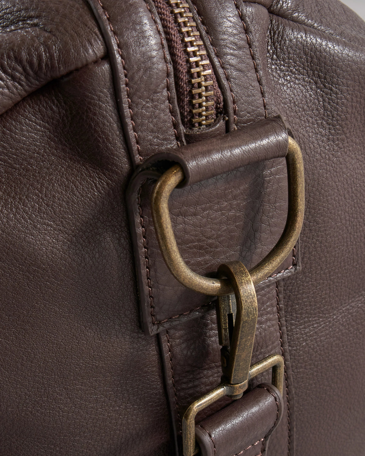 Nappa Leather Duffle Bag - One Size / Dark Brown