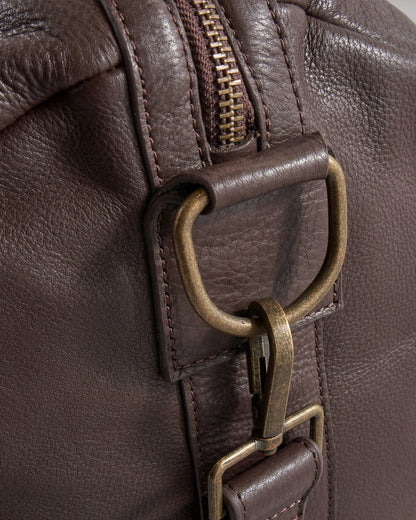 Nappa Leather Duffle Bag - One Size / Dark Brown