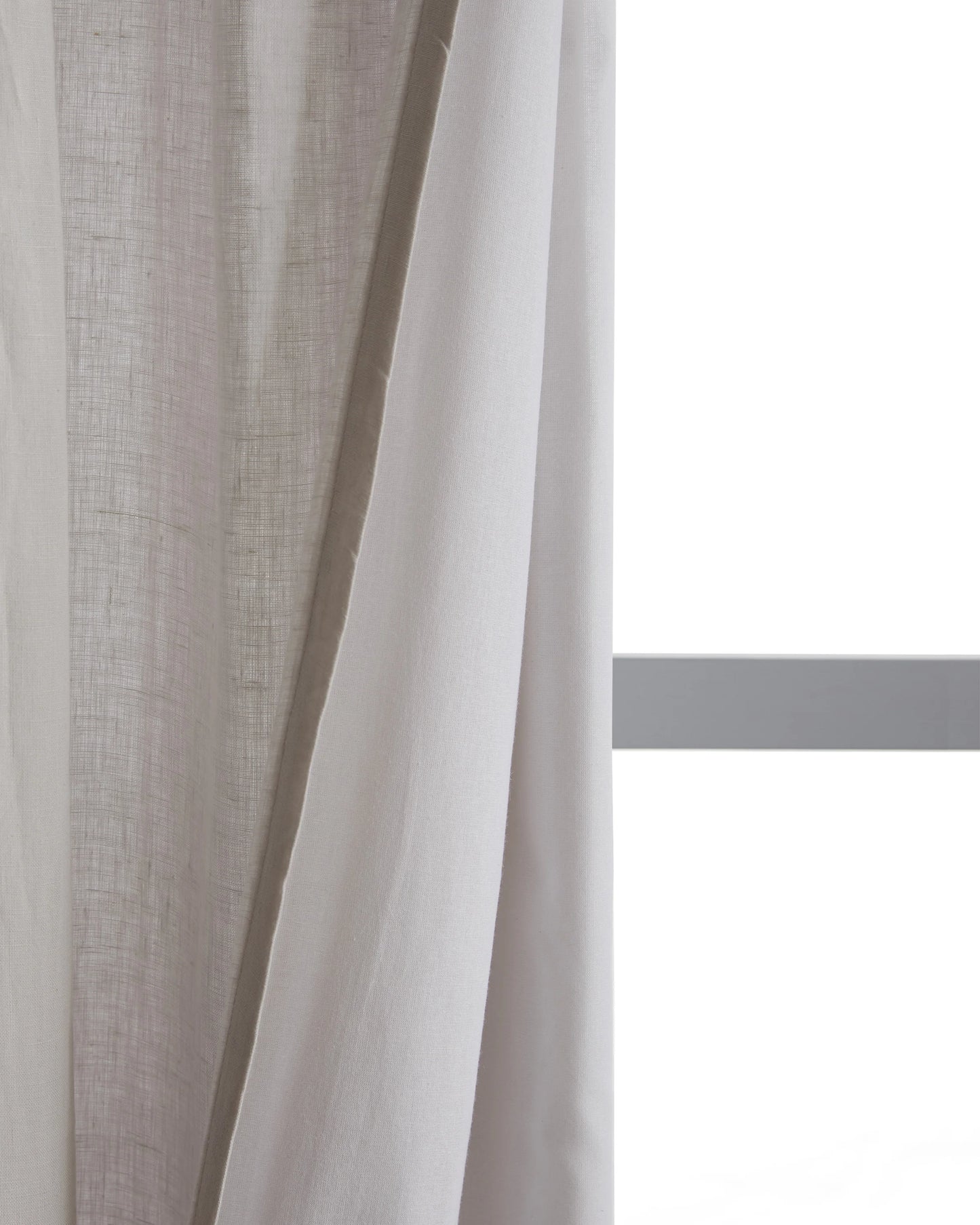 European Linen Curtain - Single Panel - 48x84 / Flax
