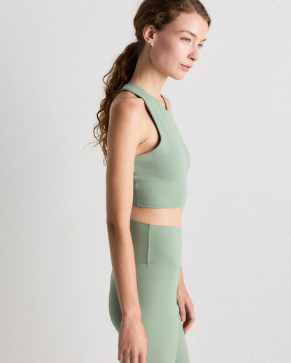 Ultra-Form High-Neck Cropped Tank - XS / Black Camo