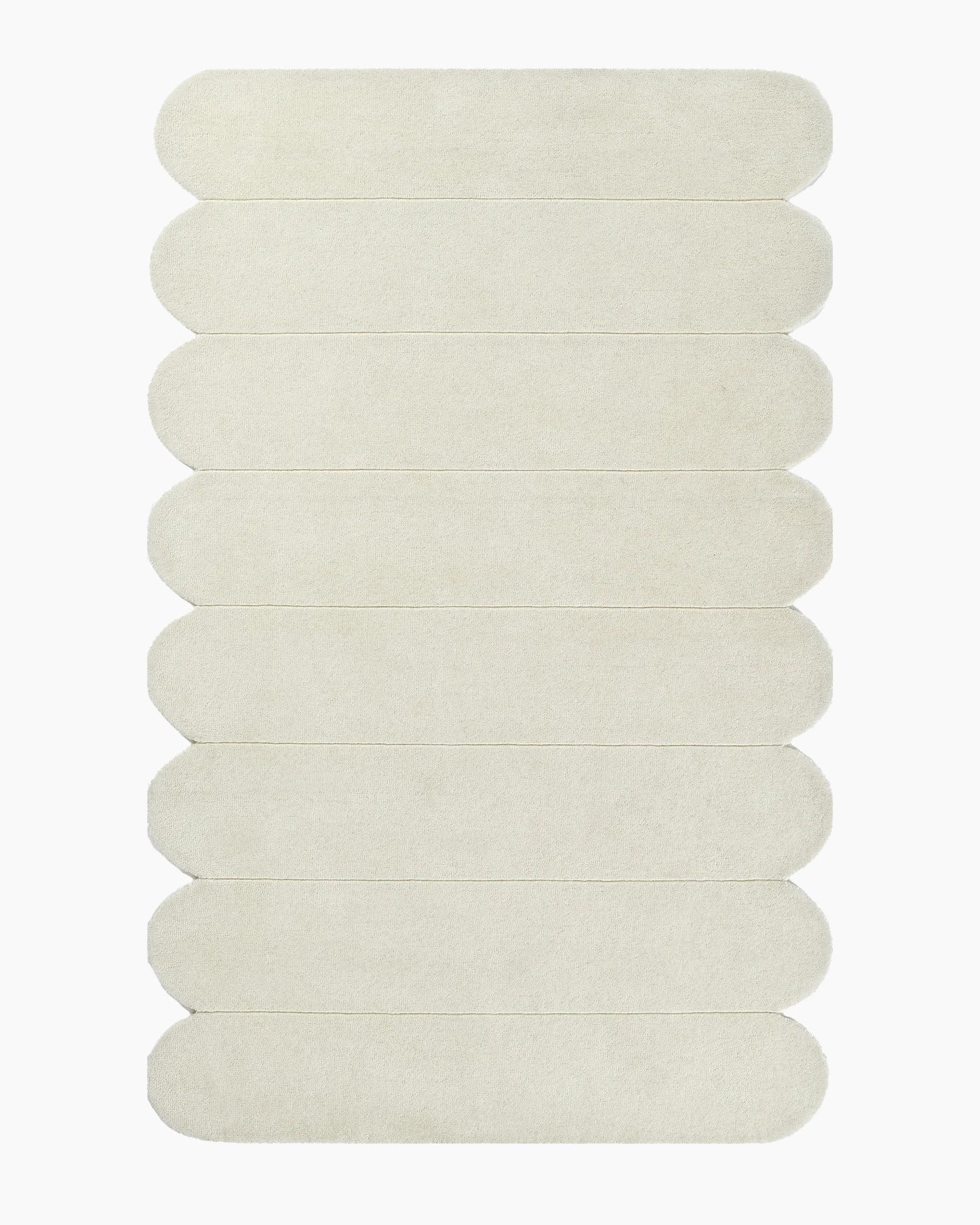 Scalloped Border Hand-Tufted Rug - 5' x 8' / Mustard