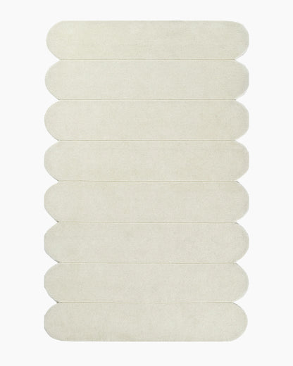 Scalloped Border Hand-Tufted Rug - 5' x 8' / Mustard