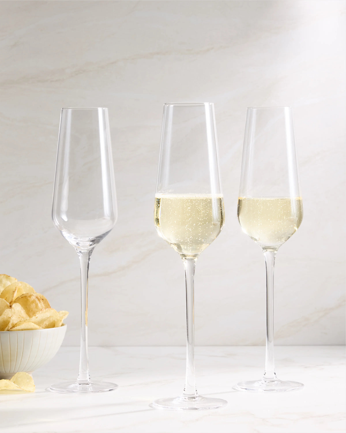 Mouth Blown Champagne Flute (Set of 4) - One Size / No Color