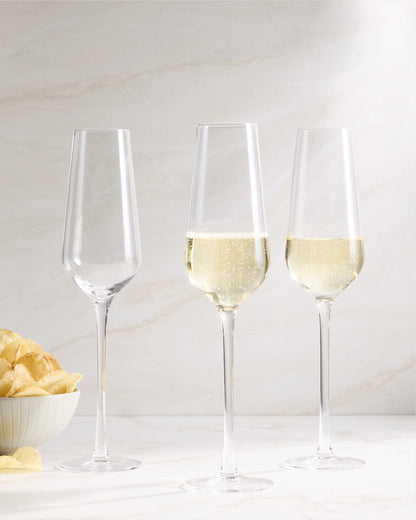 Mouth Blown Champagne Flute (Set of 4) - One Size / No Color