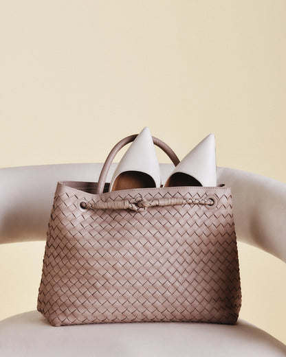 Romy Handwoven Satchel - One Size / Cognac