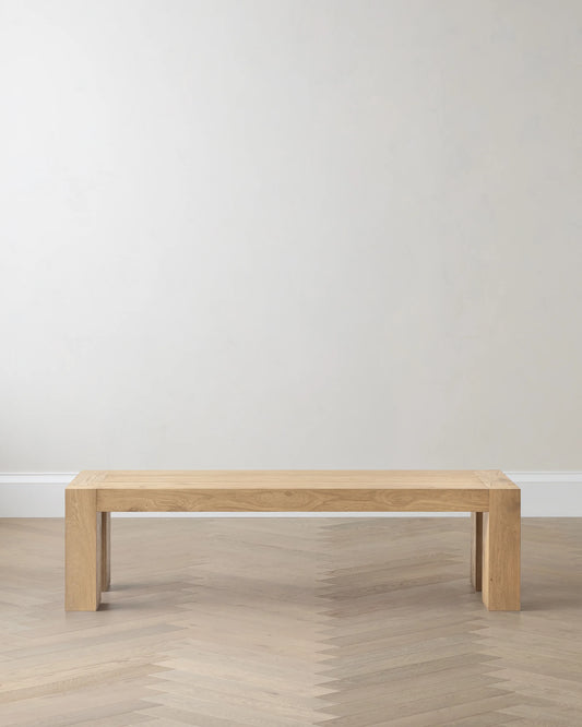 Reclaimed Oak Parsons Dining Bench - One Size / Weathered Oak