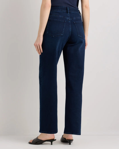 Bella Stretch Patch Pocket Wide Leg Jeans - 24 / Deep Sea Blue