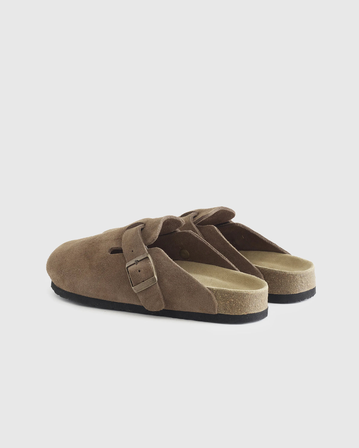 Water Repellent Suede Clog Mule - 5 / Dune