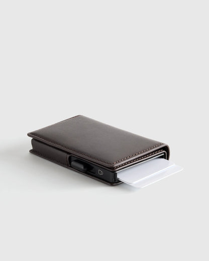Italian Leather RFID Card Holder - One Size / Hickory