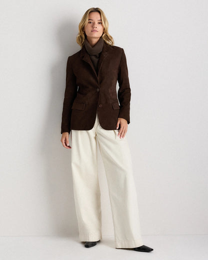 100% Suede Blazer - XS / Espresso Brown