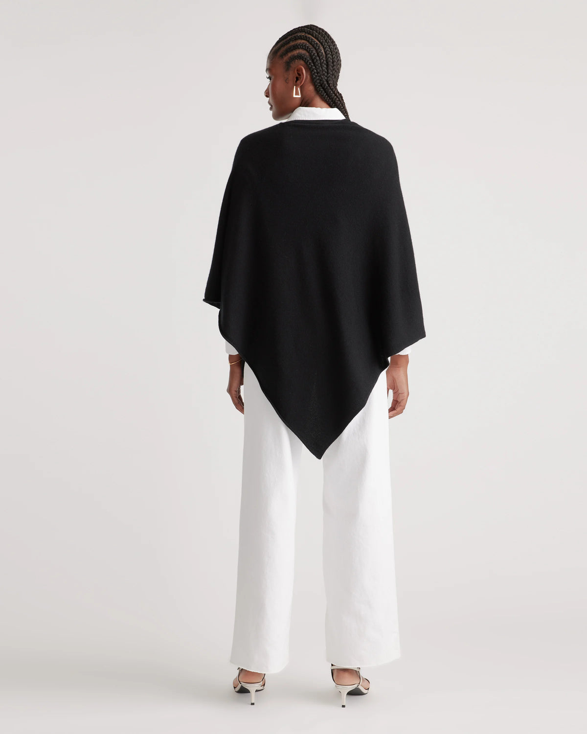 Mongolian Cashmere Poncho - One Size / Heather Grey