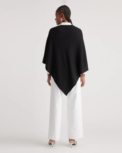 Mongolian Cashmere Poncho - One Size / Heather Grey